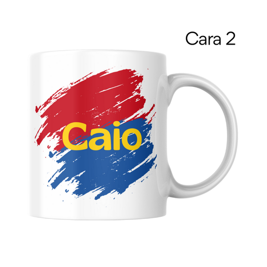 Taza Personalizada FC Barcelona con Nombre - Cerámica 350ml