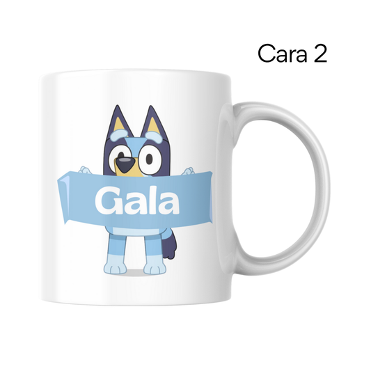 Taza Personalizada Bluey con Nombre - Cerámica 350ml