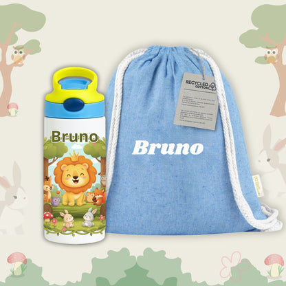 Pack Infantil Personalizado - Botella térmica y Mochila Ecológica
