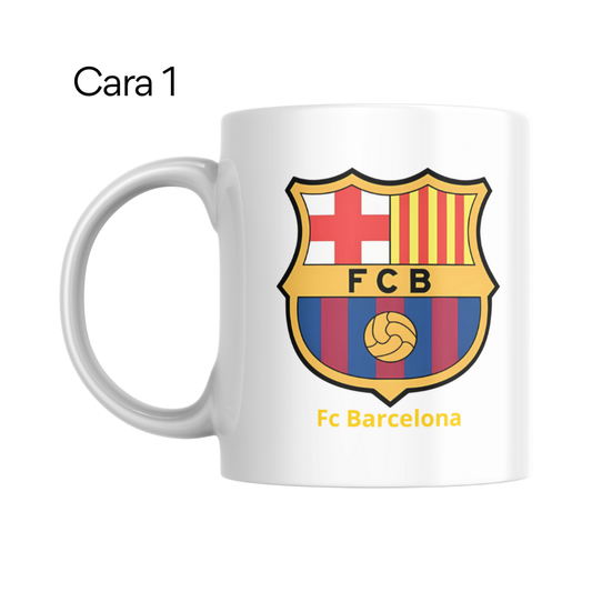 Taza Personalizada FC Barcelona con Nombre - Cerámica 350ml