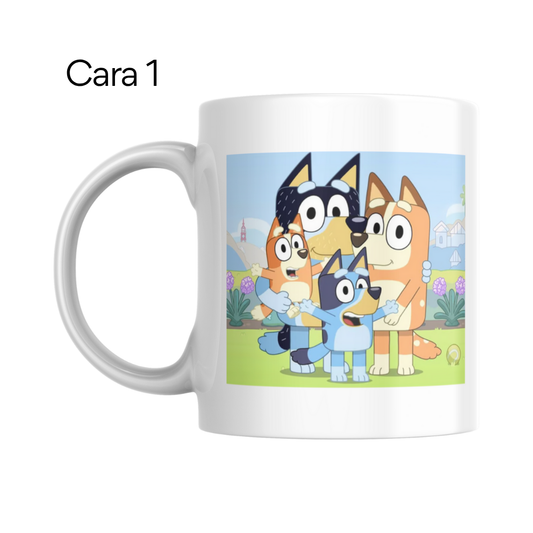 Taza Personalizada Bluey con Nombre - Cerámica 350ml
