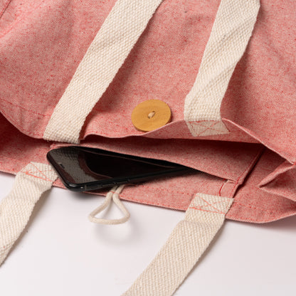 Bolso Tote Algodón Reciclado con Botón