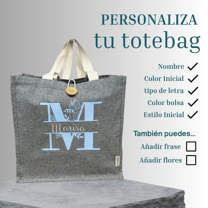 Bolso Tote Algodón Reciclado con Botón